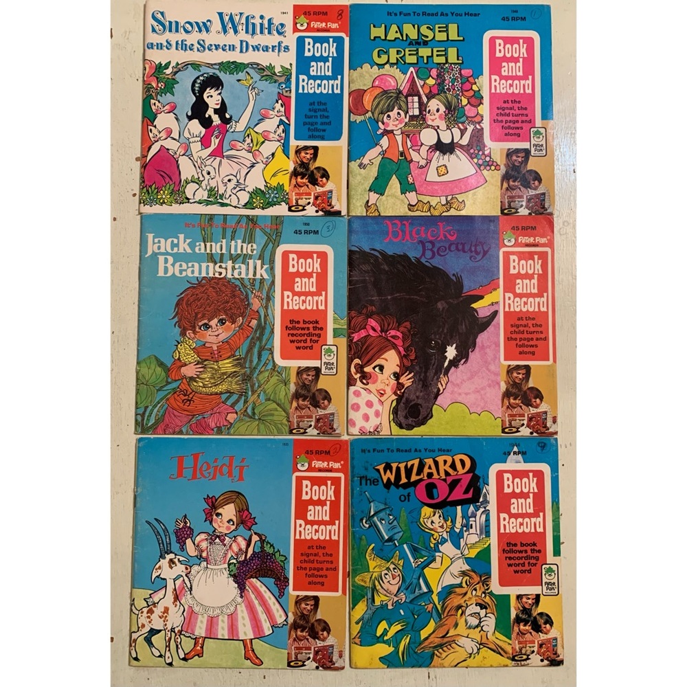 vintage 1970s Peter Pan book & record lot